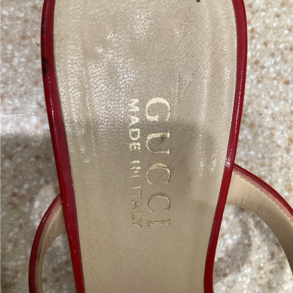 Authentic Gucci Kitten heel sandals red Size 8 1/2 - Picture 12 of 12
